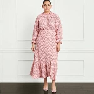 Hill house the mirabel skirt pink spaced floral Sz XXL